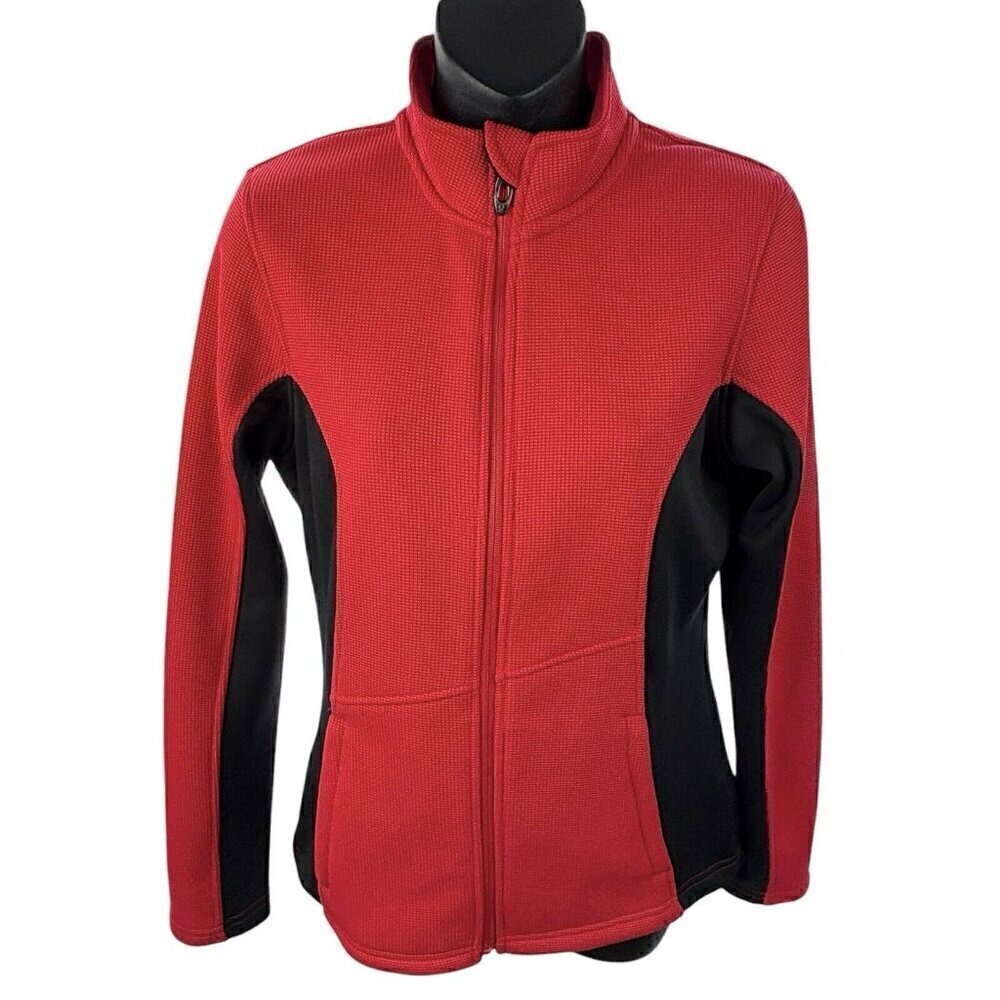 Spyder Constant Full-Zip Sweater Fleece Jacket Red Black Women’s NWT #187335
